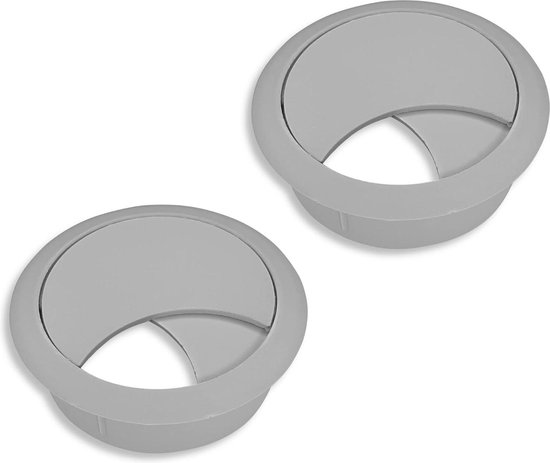 KOSHIFU Kabeldoorvoer voor bureau, kunststof, wit, 35 mm, kabeldoorvoer, rond, kabeldoorvoer voor tafel, kantoor, werkbladen, 16 stuks