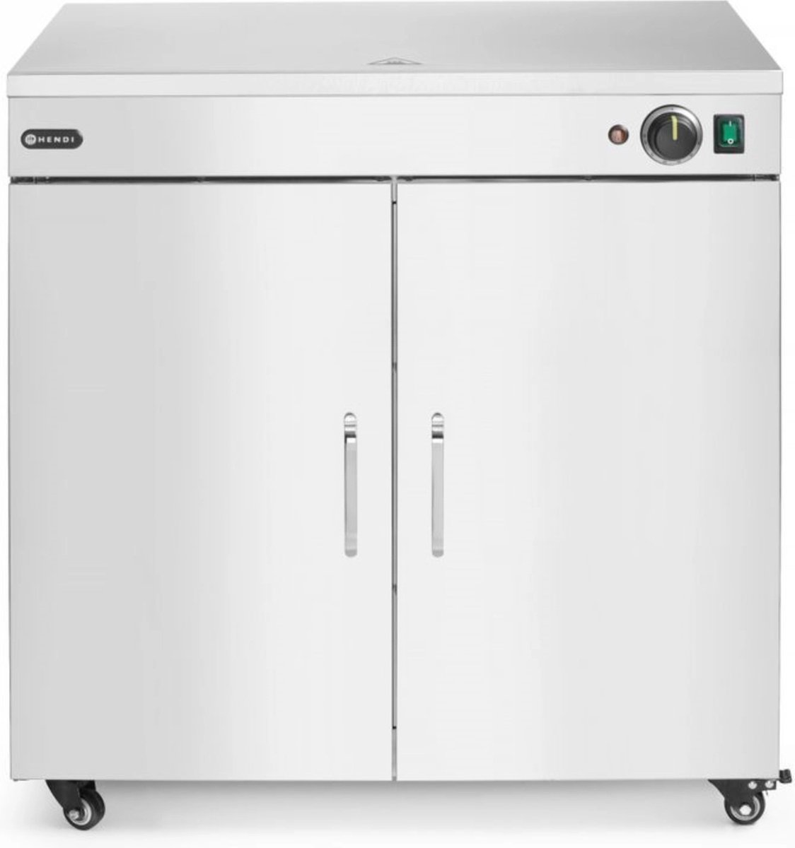 HENDI Dubbele bordenwarmer – roestvast staal – 3 planken – op wielen – 230V/800W