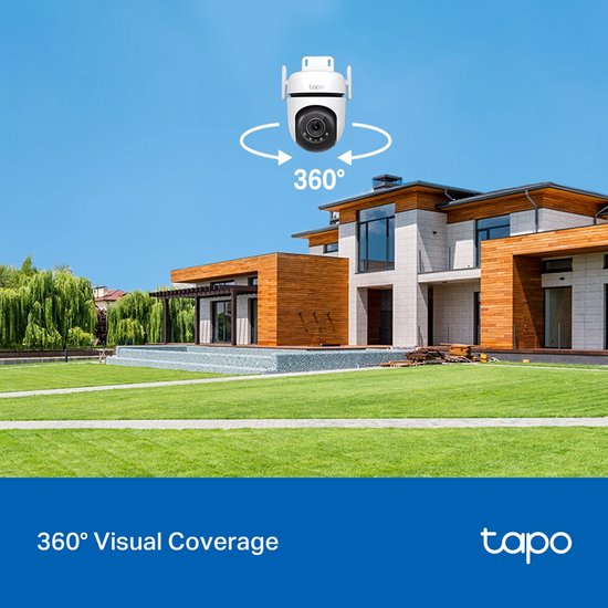 TP-Link Tapo C520WS - Caméra de sécurité - Plein air - 2,5K - 360° horizontal & 130° vertical - Caméra WiFi
