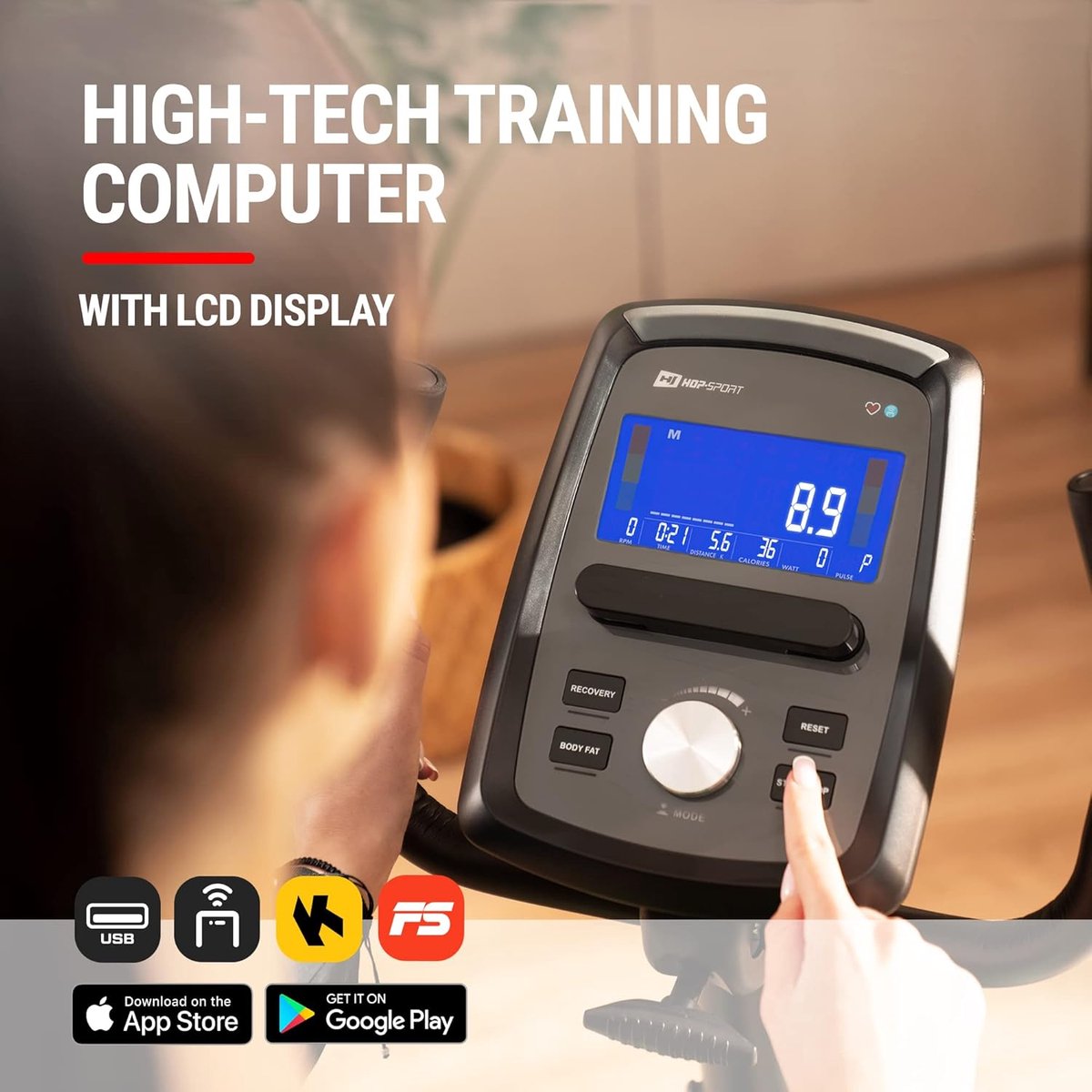 Hop-Sport Ligfiets HS-120L Ravel - Elektrisch-Magnetische - afbeelding 3