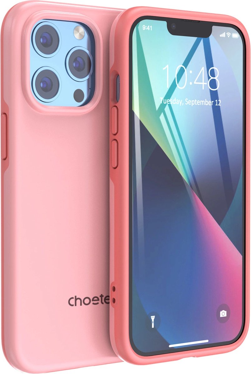 Choetech - MFM - Anti-drop case Made For MagSafe hoesje voor iPhone - 13 - Pro - roze - (PC0113-MFM-PK)