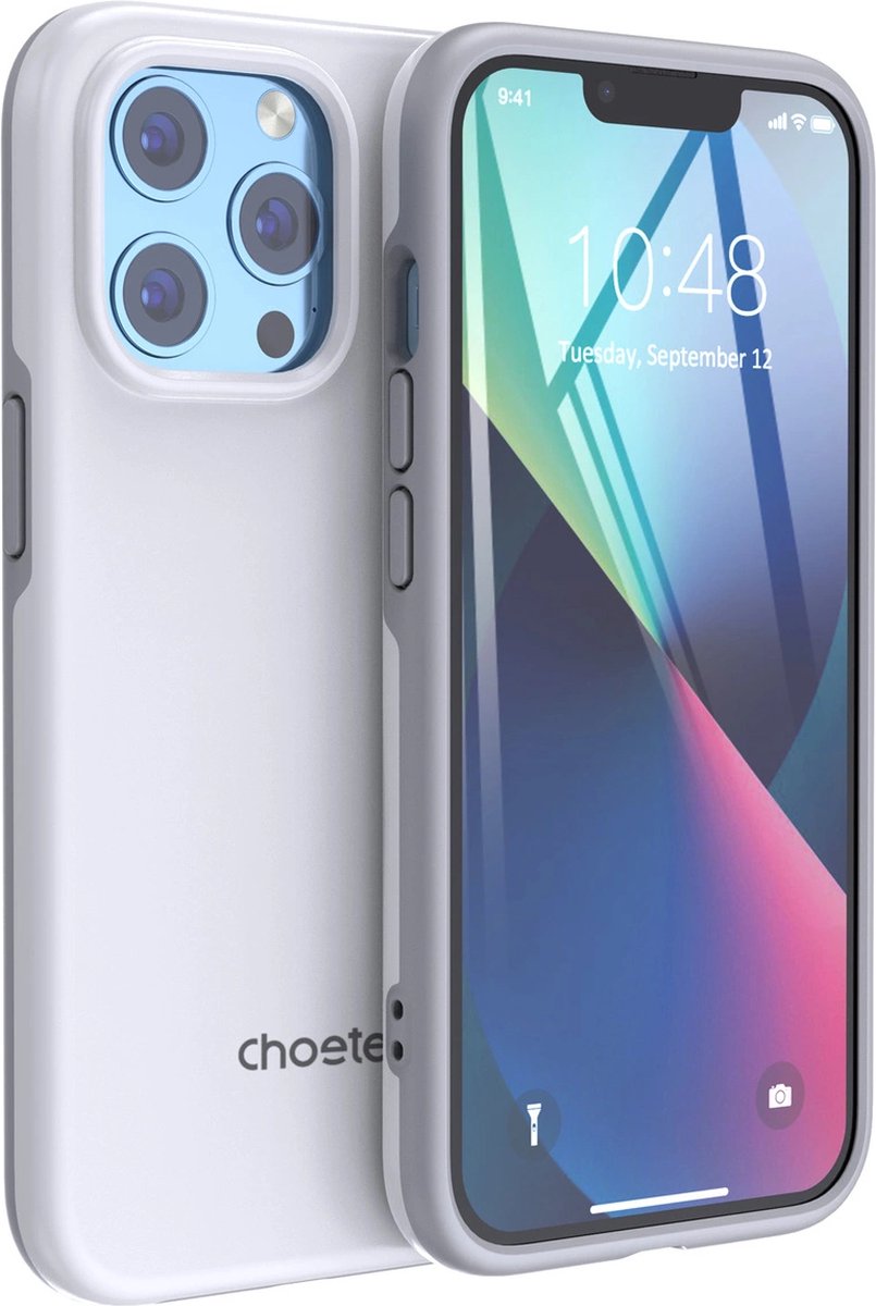 Choetech - MFM - Anti-drop case cover voor iPhone - 13 - Pro - Max - wit - (PC0114-MFM-WH)