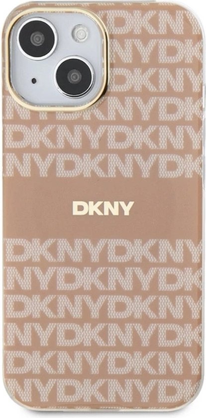 DKNY - IML - Étui MagSafe Mono & Stripe pour iPhone - 15 - Plus / 14 - Plus - Rose