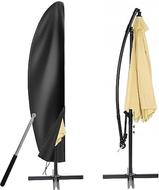 IMUNKT Vervangingshoes Parasoldoek 200/270/300cm 6/8 Baleinen, Marktparaplu Vervangingshoes, Luifel Voor Vrijdragende Parasol Tuinparaplu, Polyester Vervangingshoes UV50 Waterdicht(Khaki,300cm/8-ribs