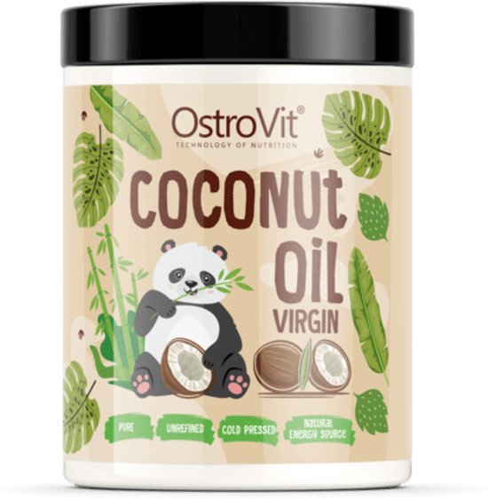 Huile de coco Extra vierge 900g OstroVit + Shaker en Bulk gratuit