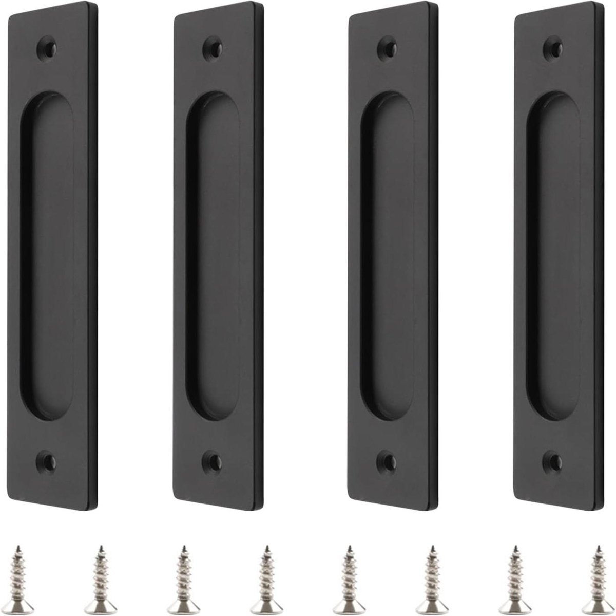 18 cm rechthoekige schuifdeurgreep zelfklevend 2 stuks - brons - goud - aluminium - platte handgreep - deurkast - schuifraam