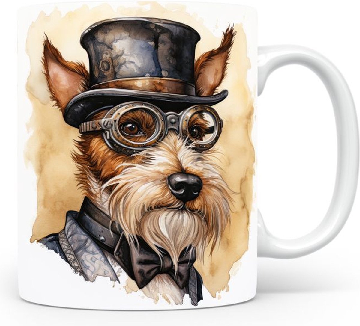 Mok met Fox Terrier Hond