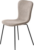 Giga Living Eetkamerstoel Delta - Zandkleur - Metaal & Polyester - Set van 2