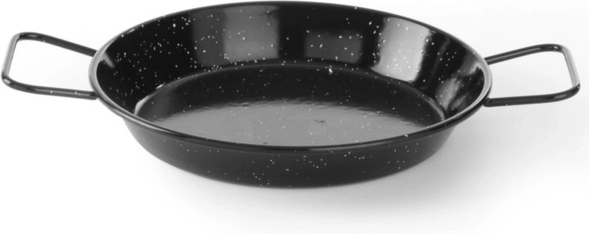 HENDI Geëmailleerde paëllapan – 240 mm – met grepen – vaatwasmachinebestendig