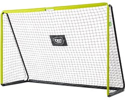 EXIT Tempo Voetbaldoel 300x200cm - Stalen Voetbal Goal voor Kinderen in de Tuin - Inclusief Grondankers - Groen/Zwart