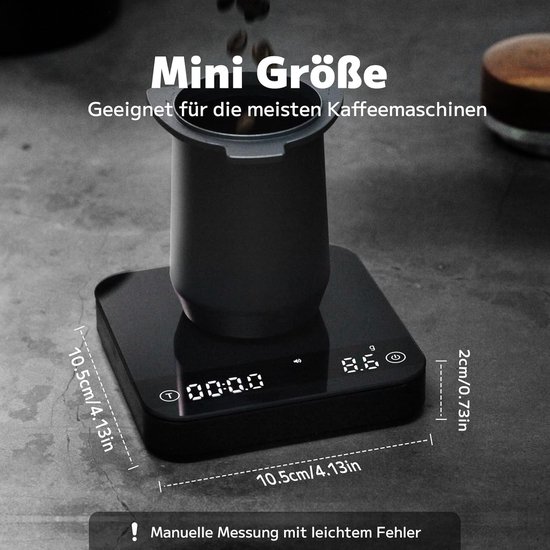 Elektronische koffieweegschaal, oplaadbare koffieweegschaal met timer, drie algoritmen voor G/Oz/Ml, LCD-scherm met achtergrondverlichting Elektronische druppelkoffieweegschaal Elektronische koffieweegschaal, oplaadbare koffieweegschaal met timer, drie algoritmen voor G/Oz/Ml, LCD-scherm met achtergrondverlichting Elektronische druppelkoffieweegschaal