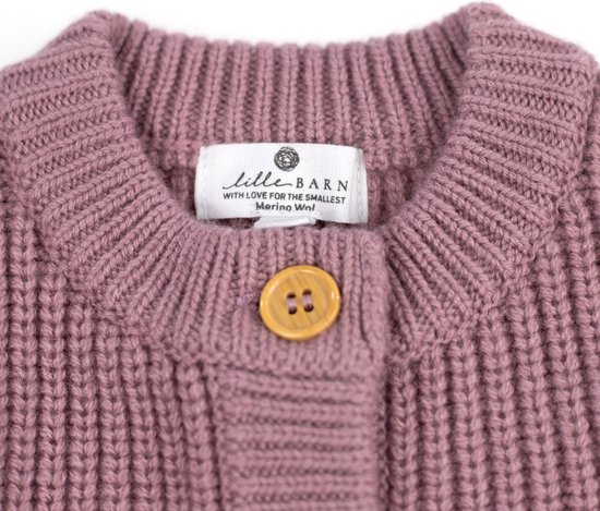 Gebreid Wollen Baby Vestje - Merinowol - Haze 56