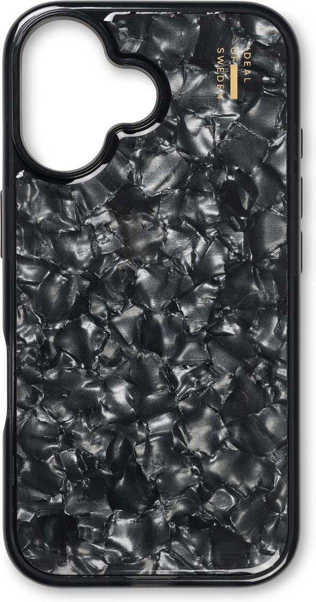 iDeal of Sweden Pearlized Case geschikt voor Apple iPhone 16 - Zwart