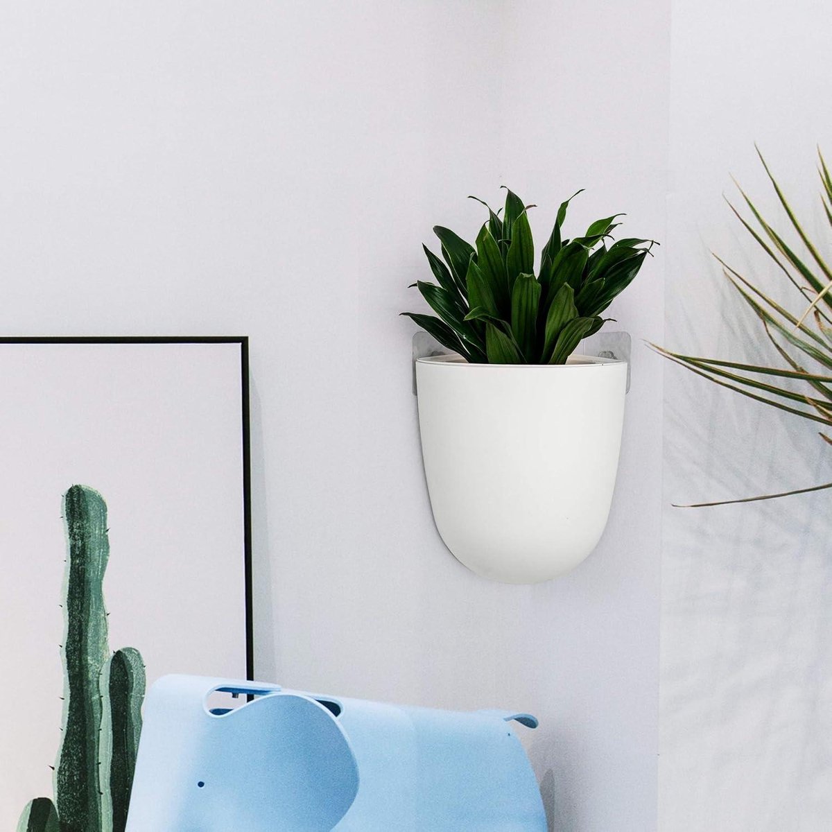 Fox & Fern Plantenpot, set van 2 grote plantenpotten voor binnen en buiten, UV- en vorstbestendige bloempot binnen, polystone plantenbakken, grote kamerplantenpot voor kamerplanten en bloemen met