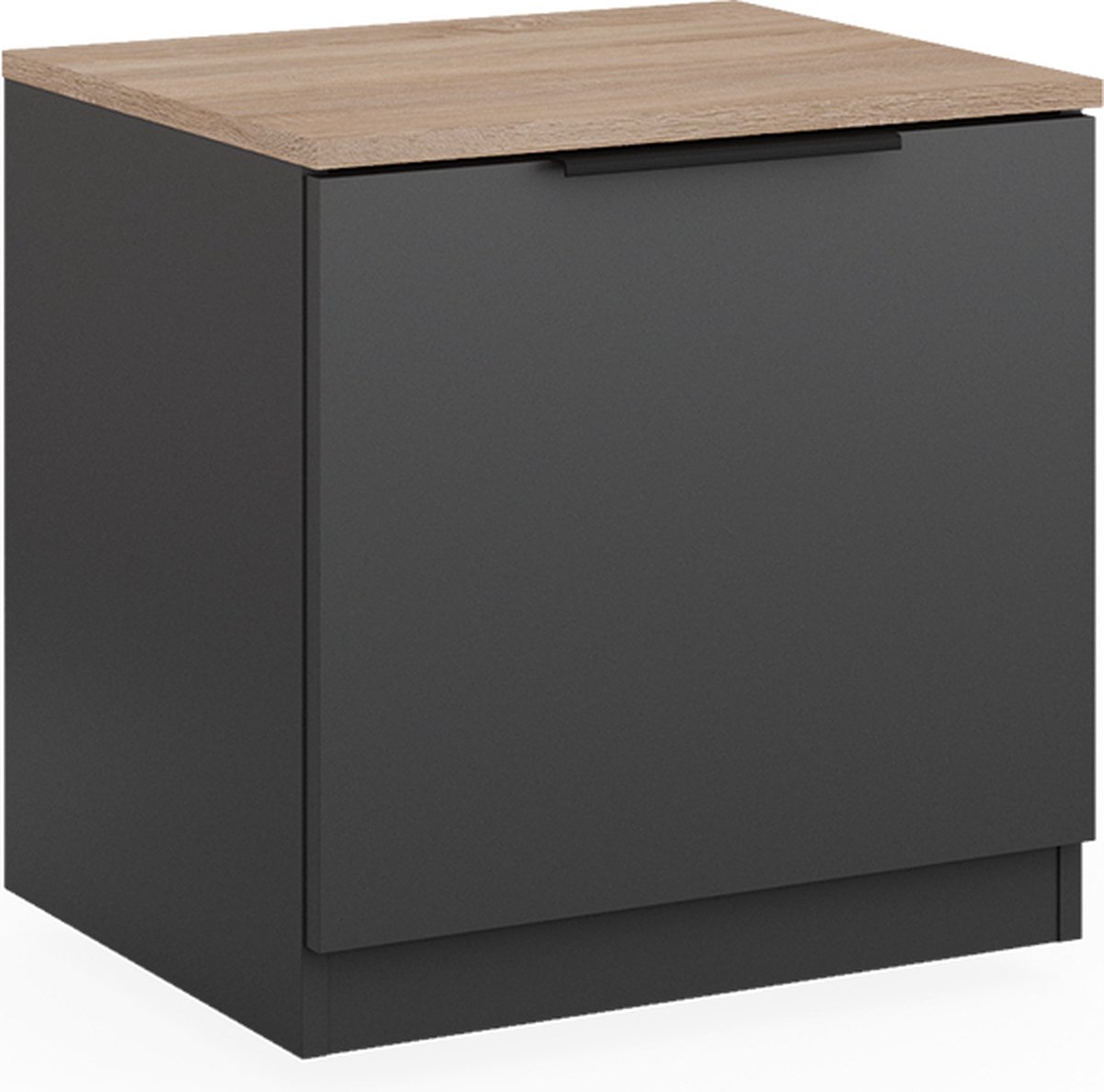 Vicco Betti Nachtkastje – 50 x 50 cm Antraciet/Sonoma