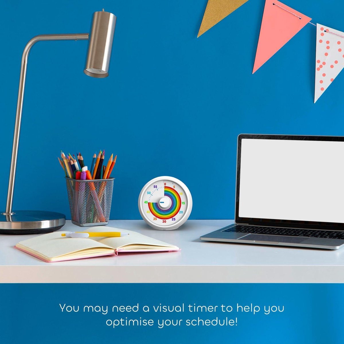 Euqvunn Visuele Countdown Timer, 60 Minuten Visuele Timer voor Kinderen