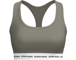 Björn Borg Björn Borg Logo Soft Sporttop Dames - Sportbeha Vrouwen - Katoen - Groen - Maat XS