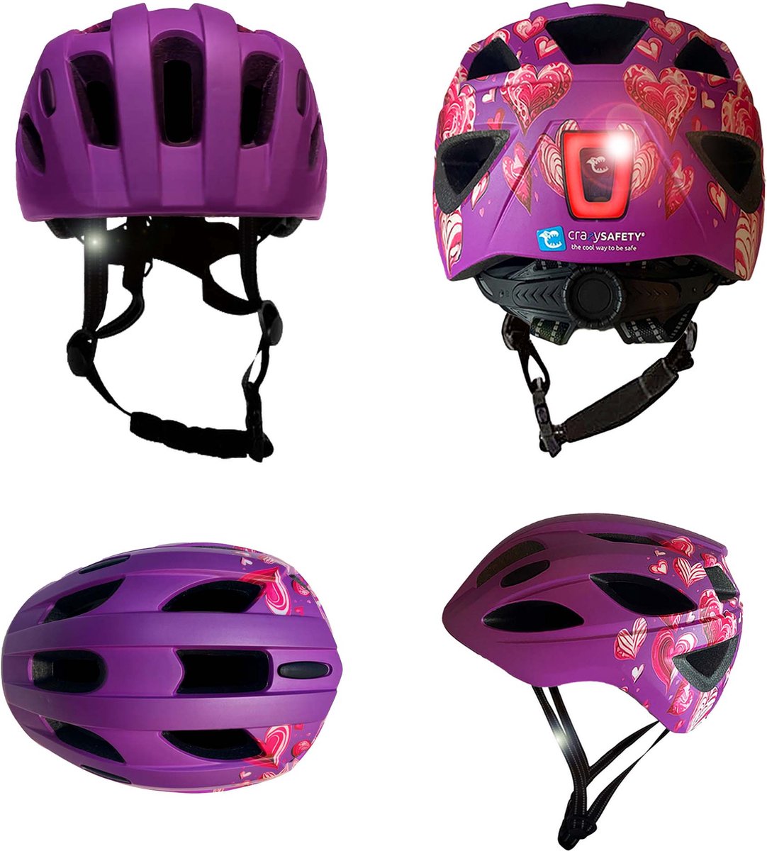 CRAZY SAFETY Fahrradhelm Cool Heart