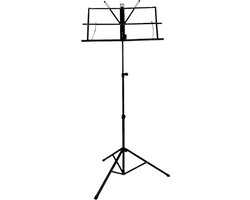 Muziekstandaard Inklapbaar & Verstelbaar - Zwart - 140 cm - Bladmuziek houder - Lessenaar voor Bladmuziek