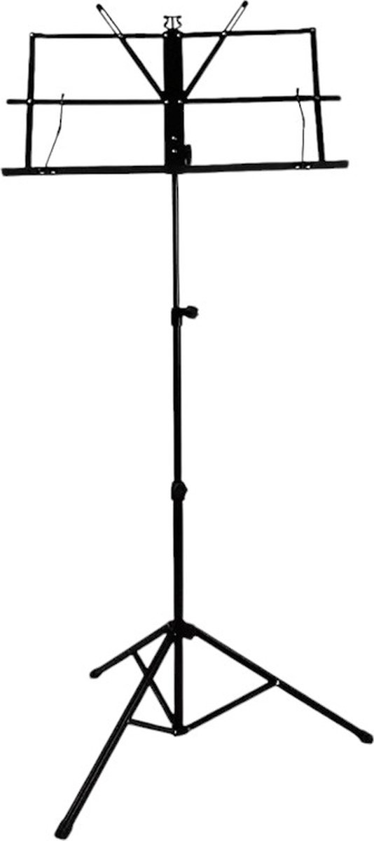 Muziekstandaard Inklapbaar & Verstelbaar - Zwart - 140 cm - Bladmuziek houder - Lessenaar voor Bladmuziek