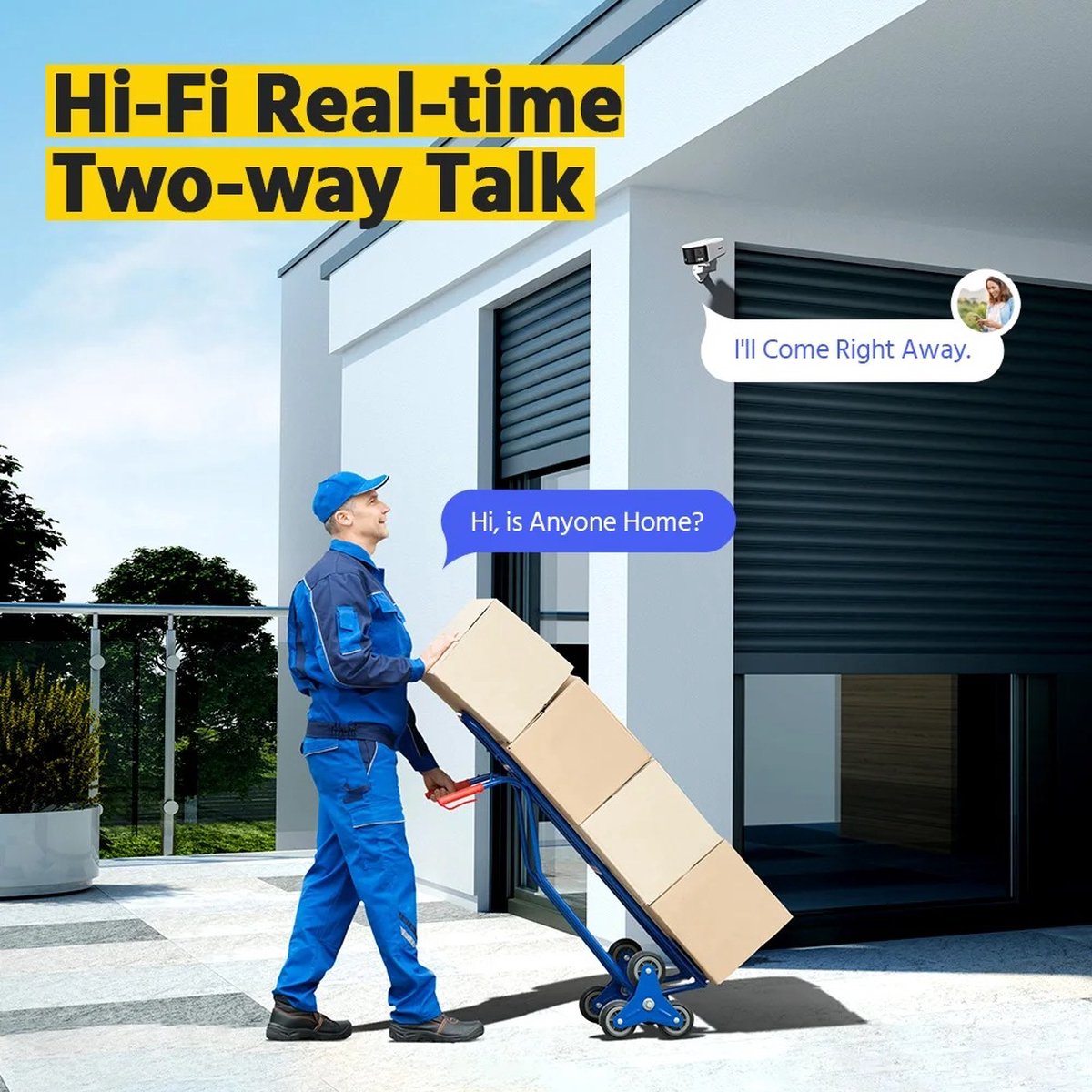 Beveiligingscamera - Beveiligingscamera's voor binnen - Security - Beveiliging - 1 Camera - Bewakingscamera voor buiten - Outdoor - IP camera - 4K - 180 graden - 8MP - Dual lens - Wit – foto 3
