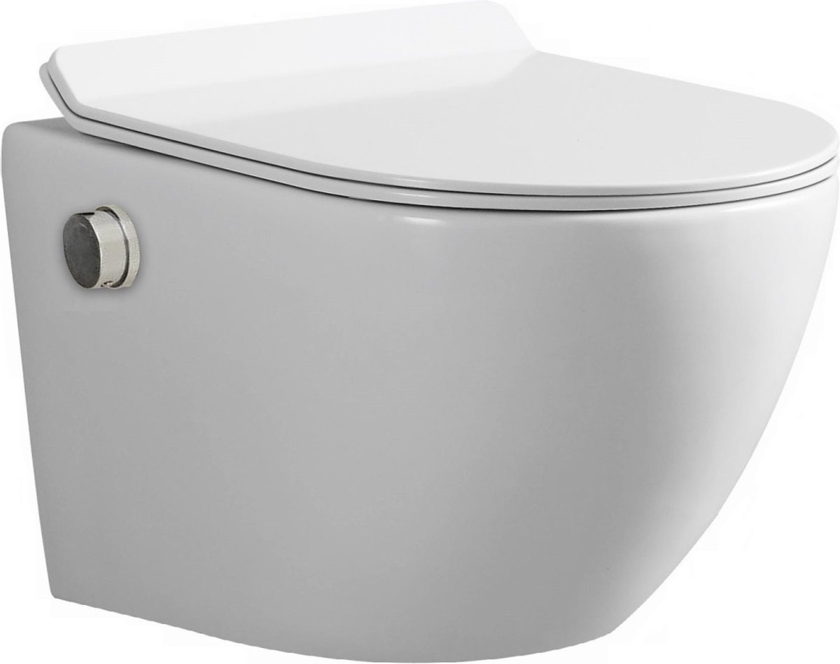 Mawialux hangend rimless toilet - Bidet - Softclose zitting - Glans wit - Alaska