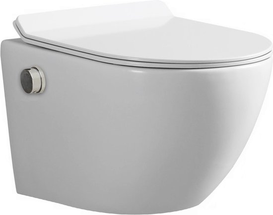 Mawialux hangend rimless toilet - Bidet - Softclose zitting - Glans wit - Alaska