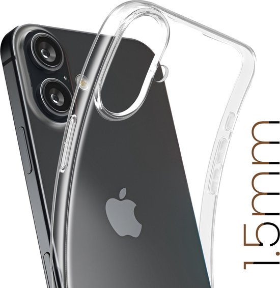 Étui de protection adapté à Apple iPhone 16 Pro épaisseur 1,5 mm, transparent