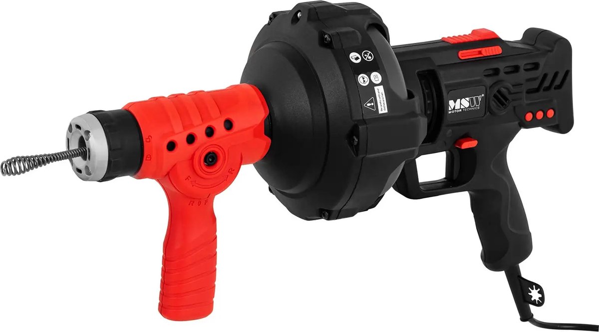 Ontstoppingsspiraal elektrisch - 240 W - 580 tpm - 7,5 m - Ø 19 tot 40 mm - MSW