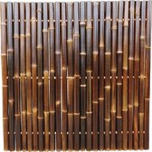 Bamboescherm zwart 60-90mm 200x180cm