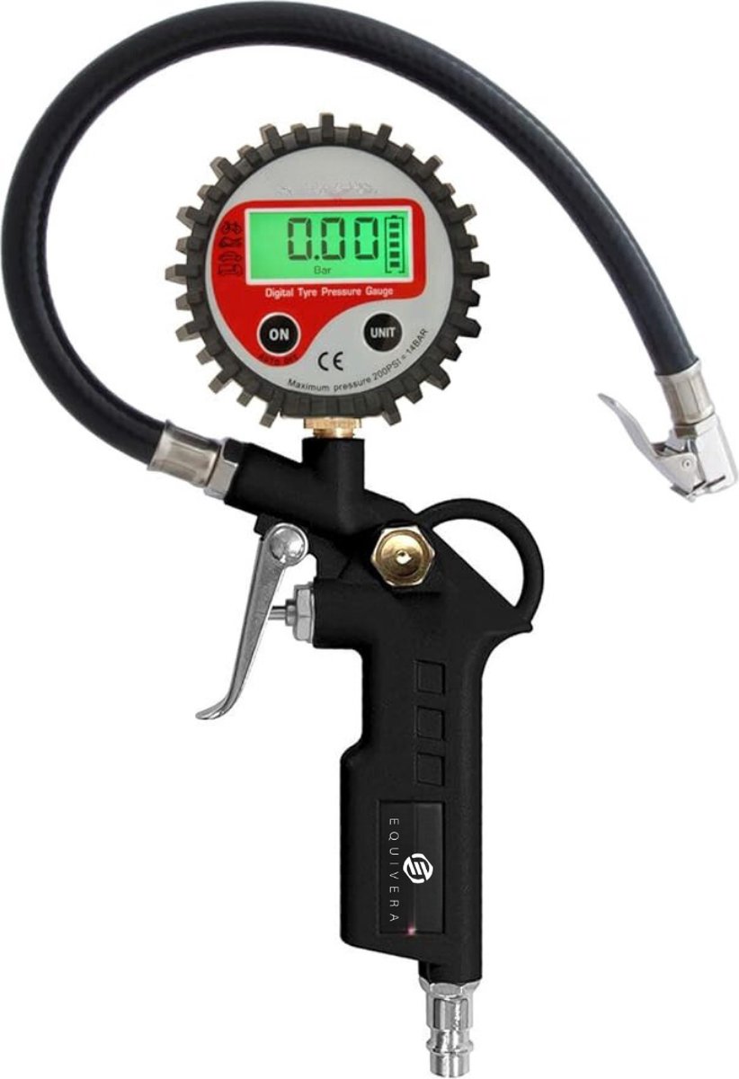 Equivera Bandenprofielmeter - Bandenspanningsmeter - Bandendrukmeter - Profielmeter - Profieldiepte Meter Autobanden - Profieldieptemeter - Bandenprofielmeters - Bandenprofiel Meter - Bandenprofielmeter Digitaal