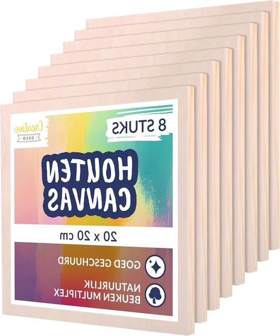 Lot De 10 Panneaux En Bois Brut 20,3 X 20,3 Cm - Épaisseur 2 Cm, Pour Peinture Acrylique, Huile, Aquarelle, Encaustique