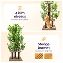 Kattenboom met 4 klimniveaus en stevige touwen.