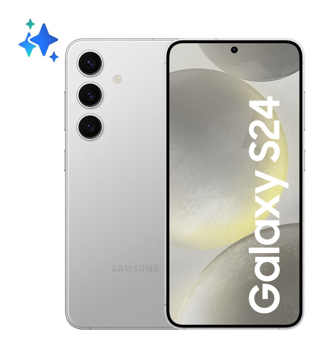 Samsung Galaxy S24 SM-S921B 15,8 cm (6.2") Dual SIM 5G USB Type-C 8 GB 256 GB 4000 mAh Grijs, Marmerkleur