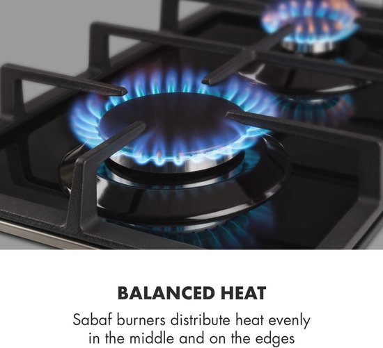 2-pits Gaskookplaat - Zelfvoorzienend, Inbouw, 30 cm, Glaskeramiek, Veiligheidskleppen, Automatische Uitschakeling — afbeelding 3
