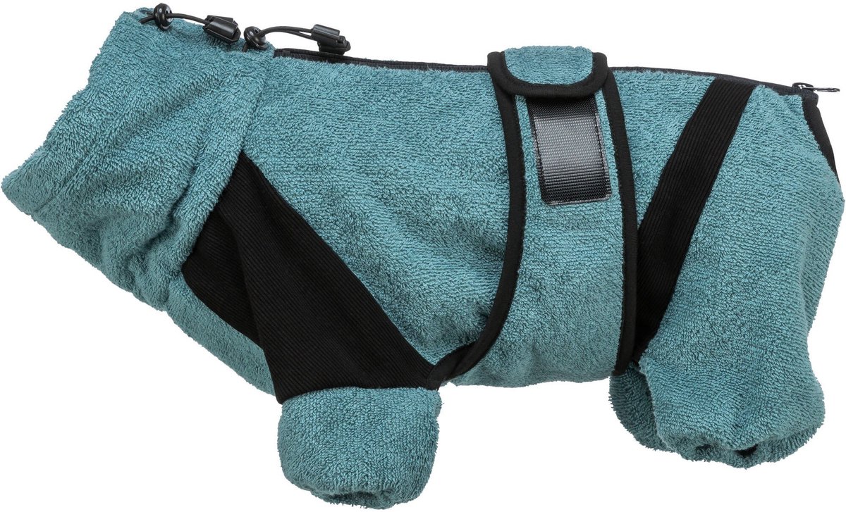 Trixie - Hondenkleding - Honden Badjas - Petrol - 38 cm