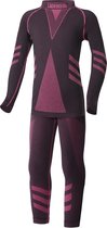 Ladeheid Set Thermobroek en Thermoshirt - Thermo ondergoed - Kinderen - Meisje - Jongen - Thermokleding - Zwart/Roze - 158-164 - LA-LA40-KIDS-Set