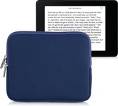 kwmobile Neopreen e-Reader Pouch Maat 6-7" eReader - Universele eBook Sleeve Case met Rits - Donkerblauw