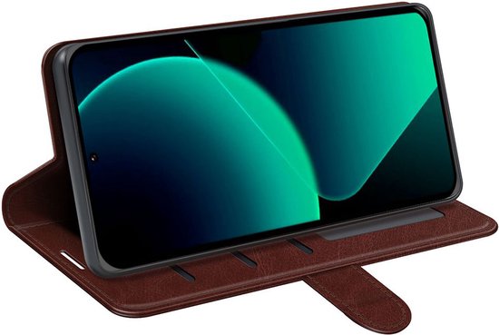 Xiaomi 13T - 13T Pro Case - MobyDefend Wallet Book Case (fermeture arrière) - Marron - Étui de téléphone portable - Étui de téléphone adapté pour Xiaomi 13T