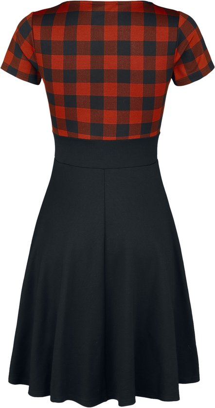 Robe noire à carreaux Rock Rebel by EMP Femme - XXL