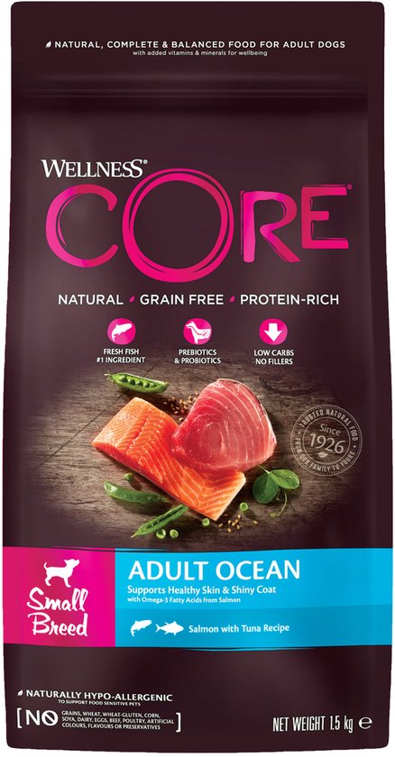 Wellness Core Grain Free Dog Small Breed Ocean - Zalm - Hondenvoer - 1,5 kg