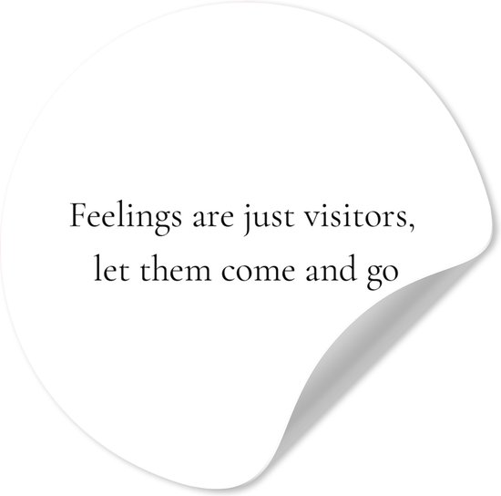 Foto: Wallcircle behangcirkel 30x30 cm muurstickers spreuken quotes feelings are just visitors let them come and go muurcirkel woonkamer wandcirkel slaapkamer kamer decoratie zelfklevend muurdecoratie accessoires