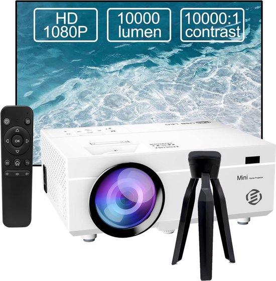 Equivera Mini Beamer - Draagbare Beamer - Beamer - Mini Beamer Projector - Projector - Mini Projector