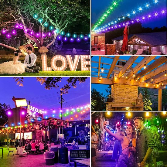 ZELUXDOT Lichtsnoer met LED's, lange waterdichte koperen lichtketting voor buiten, 8 verlichtingsmodi, voor slaapkamer, terras, tuin, bruiloft, feest, kerstboom (warm wit, 30m-300LED