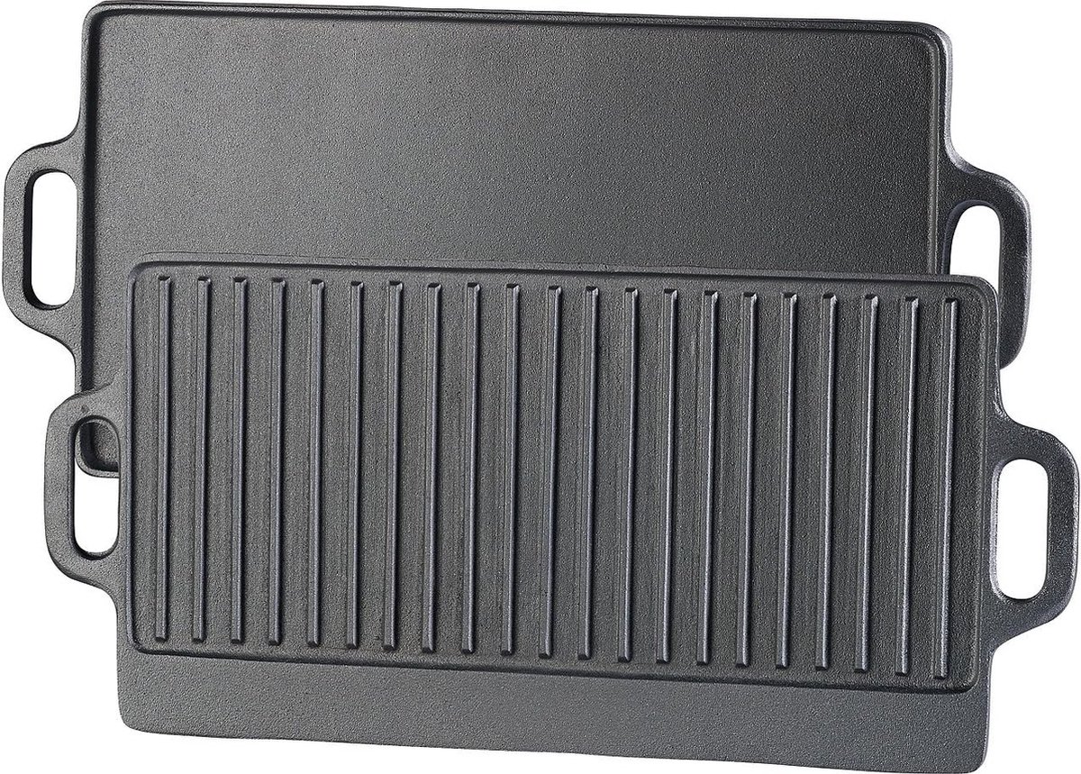 grillplaat van gietijzer, voor oven, oven & BBQ Grill, 51 x 23 cm