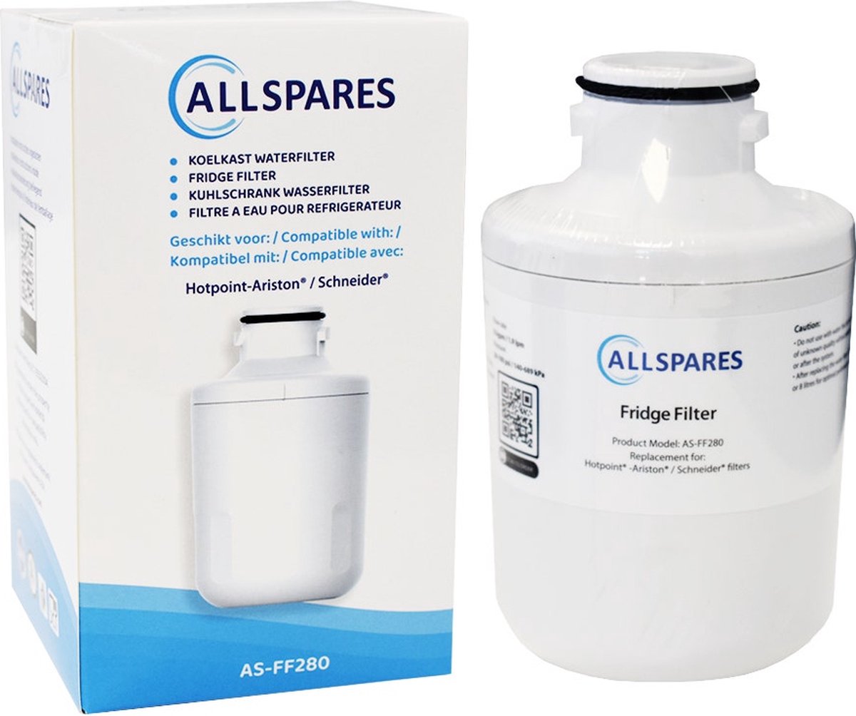 AllSpares Waterfilter voor Amerikaanse (Side-by-Side) Koelkasten geschikt voor WPRO 482000091353 / C00300448