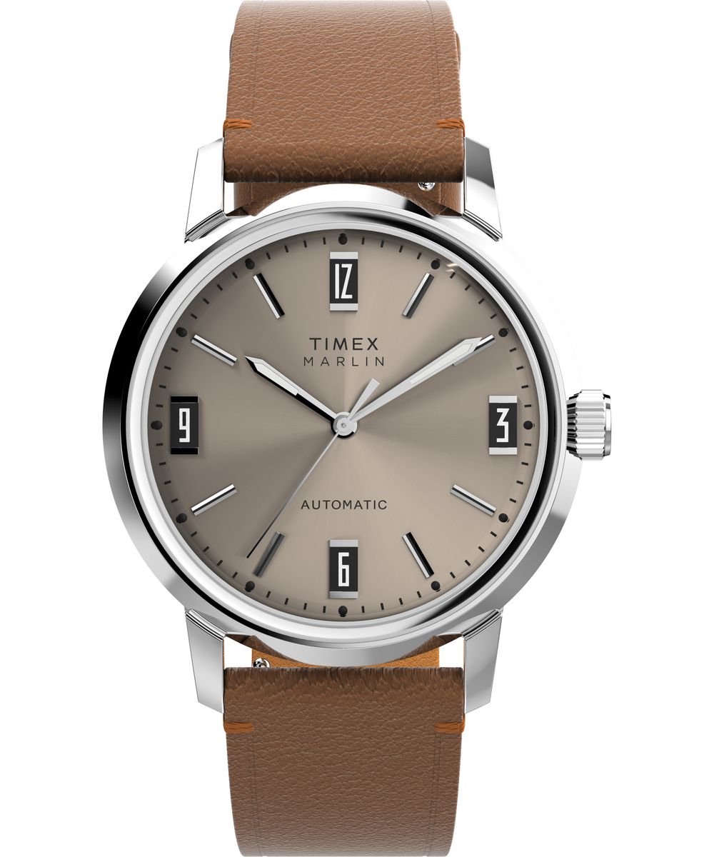 Timex Marlin TW2W59300 Horloge - Leer - Bruin - Ø 40 mm