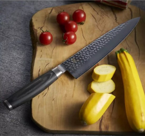 Couteau de chef Yaxell Taishi 20 cm - Artisanat japonais ultime et bois de hêtre Pakka Zwart - Approuvé par la FDA