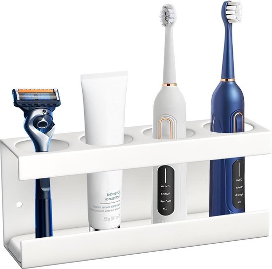 Support Brosse à Dents Électrique Acier Inoxydable - Porte Brosse à Dents Mural 2 Emplacements