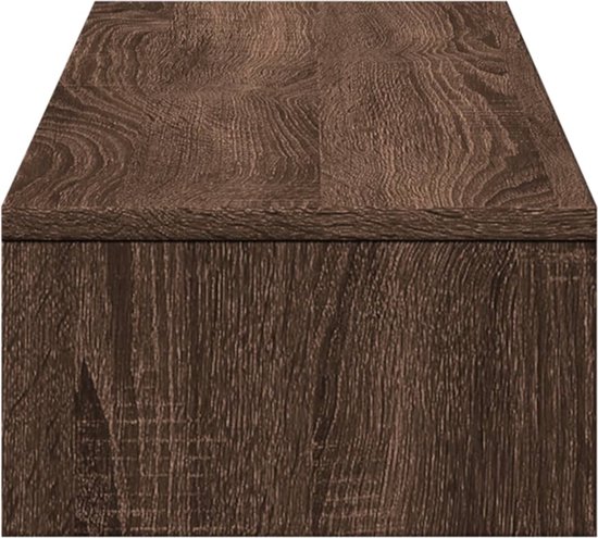 vidaXL - Support pour moniteur - avec - tiroirs - 100x27x15 - cm - bois - marron - couleur chêne